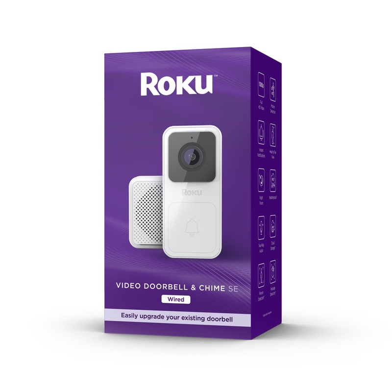 Roku Smart Home Video Doorbell & Chime with Motion & Sound Detection