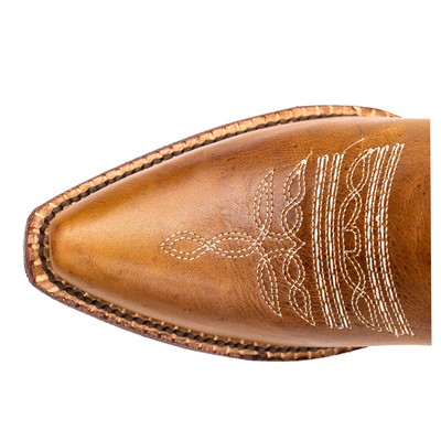 Pre-owned Ferrini Mae Snip Toe Cowboy Womens Brown Western Cowboy Boots 8126110