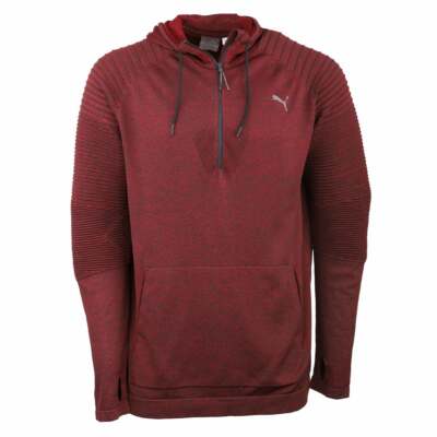 Мужская красная повседневная верхняя одежда Puma Evoknit Energy Zip Pullover Hoodie 516499-03