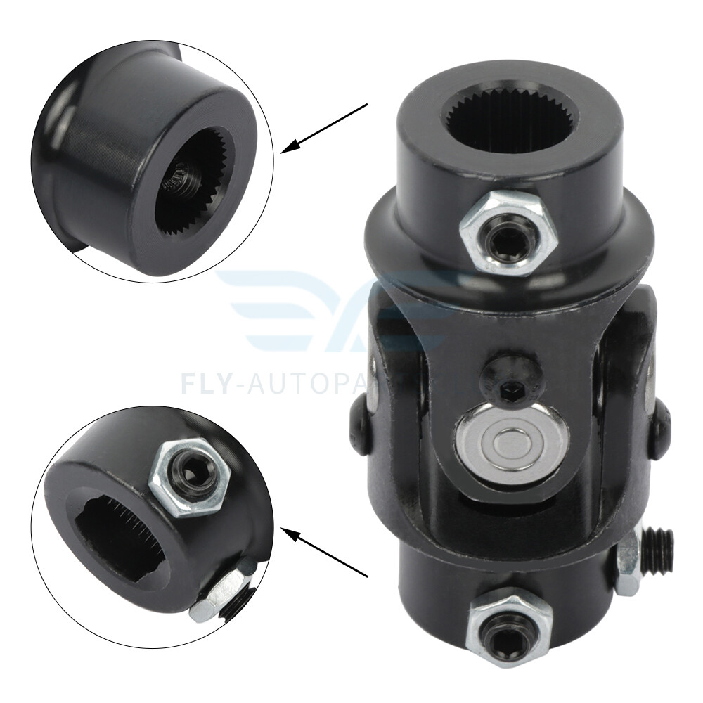 Black Single 11/16 36 Spline X 3/4 DD U Joint Universal