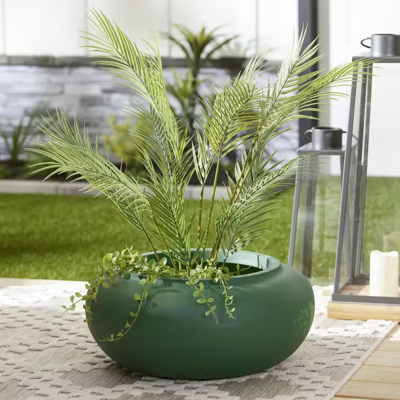Green 21" Garden Hose Holder Pot for 75-100 Ft Container Reel Storage Rack Reel