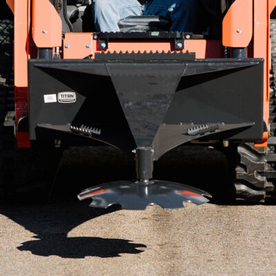 Titan Attachments Skid Steer Ice Scraper with Down Pressure, Pivoting Center