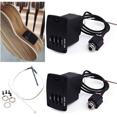 2set Belcat Spiral Piezo Cable Pickup EQ & Preamp Kit for Ukulele UK-2000 Parts