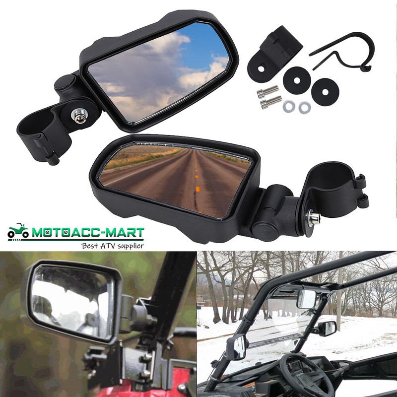 1.75'' Side View Mirror Set UTV For Polaris Ranger RZR XP Crew 570 800