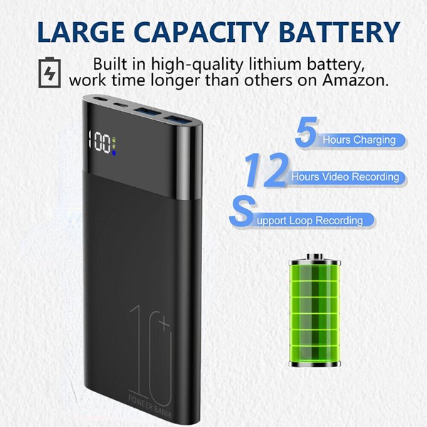 High-capacity power bank with long-lasting battery.
