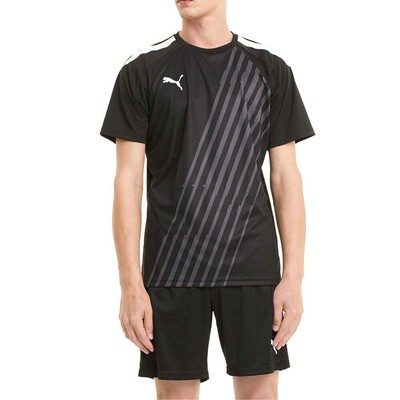 

Puma Teamliga Graphic Crew Neck Short Sleeve Soccer Jersey Mens Black 657217-03, Черный, Puma Teamliga Graphic Crew Neck Short Sleeve Soccer Jersey