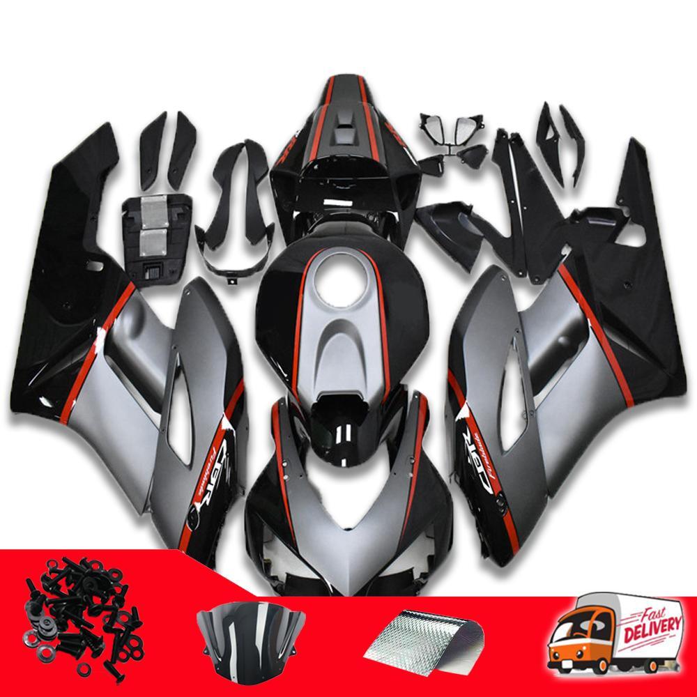 MS Red Black Silver Injection Fairing Kit Fit for Honda 2004