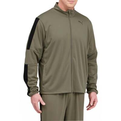 

Puma Blaster Logo Full Zip Training Jacket Мужская зеленая повседневная спортивная верхняя одежда, Зеленый, Puma Blaster Logo Full Zip Training Jacket