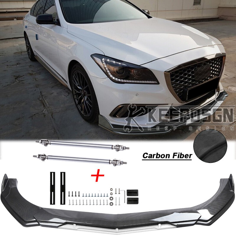 Front Bumper Lip Splitters Spoiler +Strut Rods For Hyundai Genesis Coupe 2010-16 – GSC Security