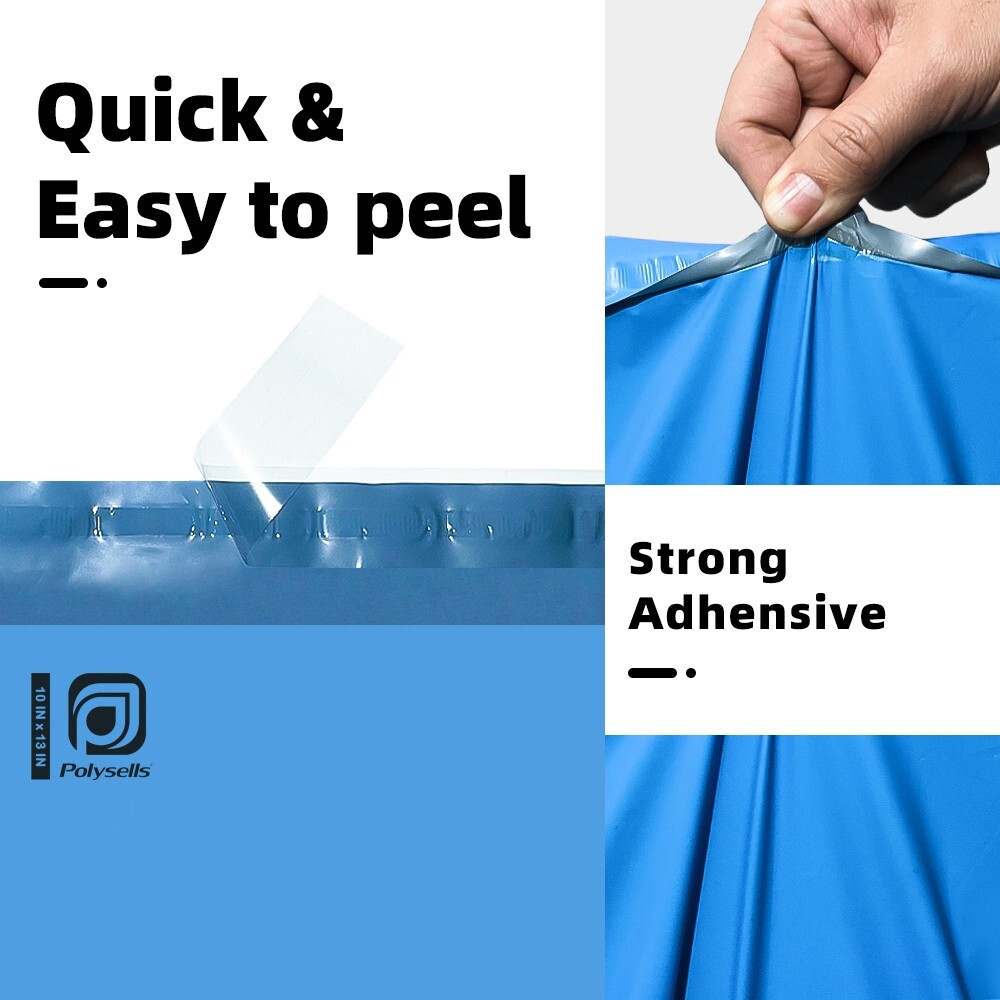 100 10x13 Poly Mailers Envelopes Self Sealing Shipping Mailers Blue  POLYSELLS