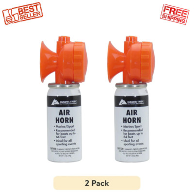 2 Pack Super Loud Air Horn Can Emergency Hand Held Compressed Boat Siren Boating