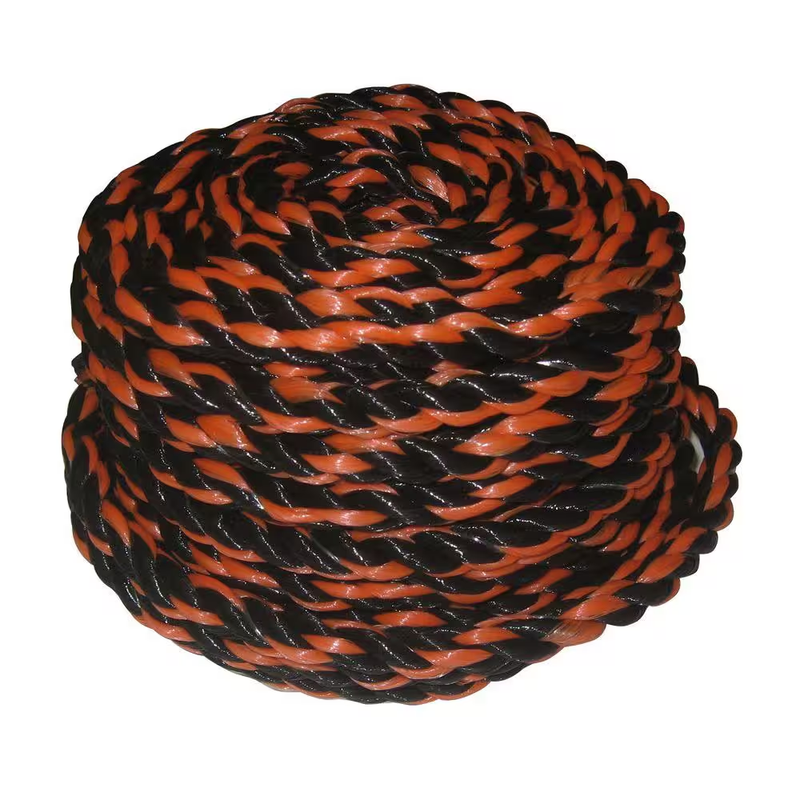 Truck Rope Polypropylene Black Orange Heavy Duty Highway Cargo Tie Down