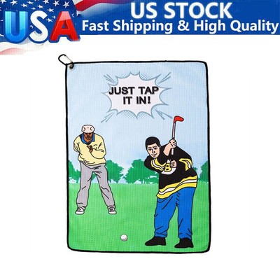 JUST TAP IT --INFunny Golf Towel Printed Golf Towels for Golf Bags with Clip