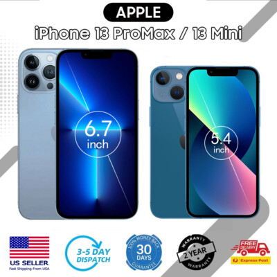  New Apple iPhone 13 PRO MAX/13 MINI 128GB 256GB A2176 A2484 Factory Unlocked 