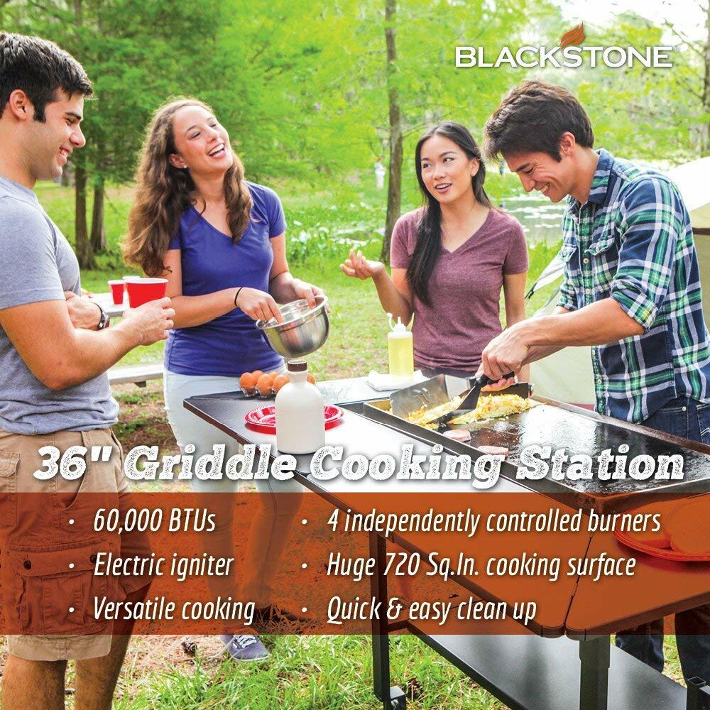 New! Blackstone 36 inch Outdoor Flat Top Gas Grill Griddle Station - 4-burner