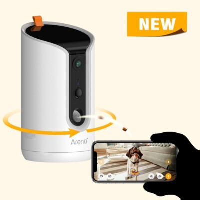 Arenti Dog Security Camera AI Motion Detection Alexa Assistant Petcam 1T(F)