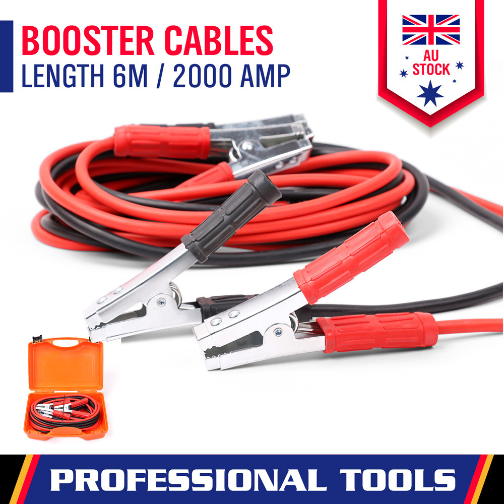 Heavy Duty 2000AMP Jump Leads 6M Long Surge Protection Jumper Car