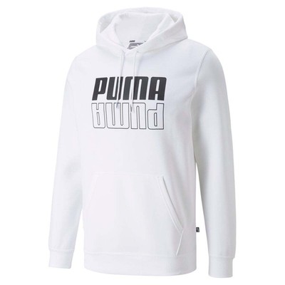 

Puma Power Logo Pullover Hoodie Мужская белая повседневная верхняя одежда 58940902, Белый