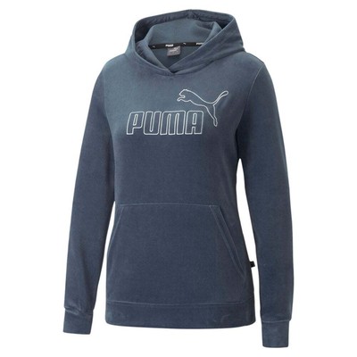 

Puma Essentials Велюровый пуловер с капюшоном Женская серая повседневная верхняя одежда 67000818, Grey