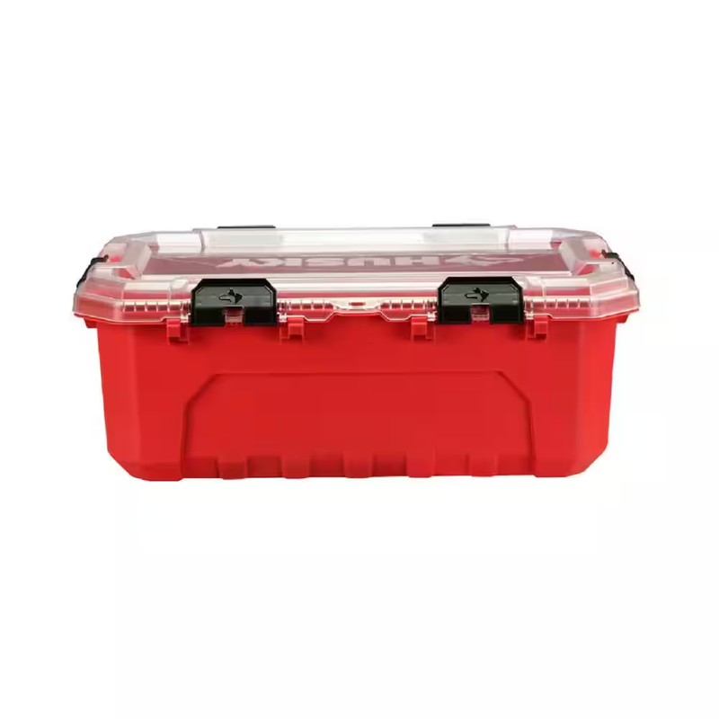 Husky Storage Container Heavy Duty Tote Bin Waterproof Latching Lid Stackable