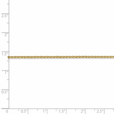 Pre-owned Superdealsforeverything Real 14kt Yellow Gold 1.3mm Diamond Cut Wheat Chain; 24 Inch; Lobster Clasp