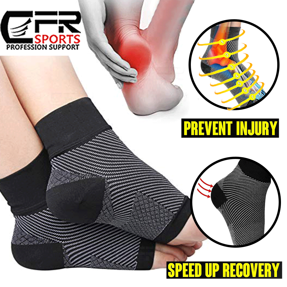 Foot Plantar Fasciitis Arch Support Compression Socks Ankle Heel Brace Copper HG