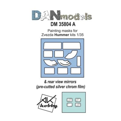 Dan Models 35804 Masks Painting for Model Hummer Zvezda Kit, 1/35 scale model