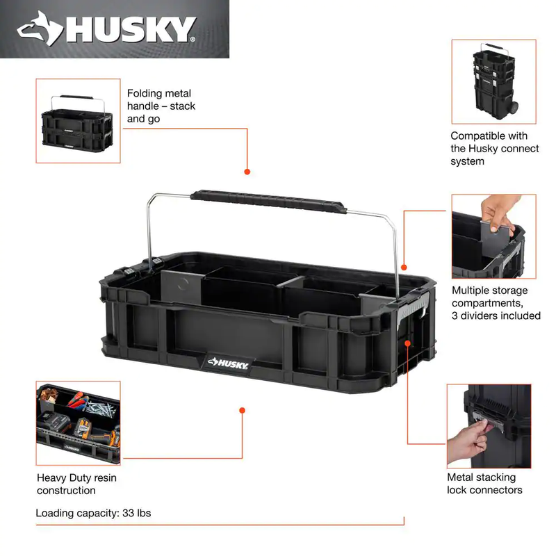 Husky Black Connect System Tool Caddy Small