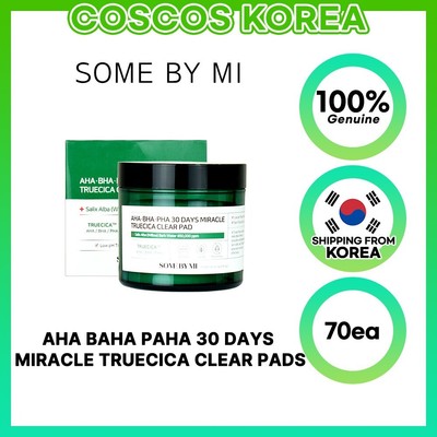 Some By Mi AHA BHA PHA 30 DAYS MIRACLE TRUECICA CLEAR PAD 70 Pads/ 125ml Korea