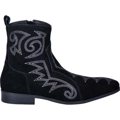 Мужские черные повседневные ботинки Dingo Brooks Round Toe Cowboy DI211-BLK