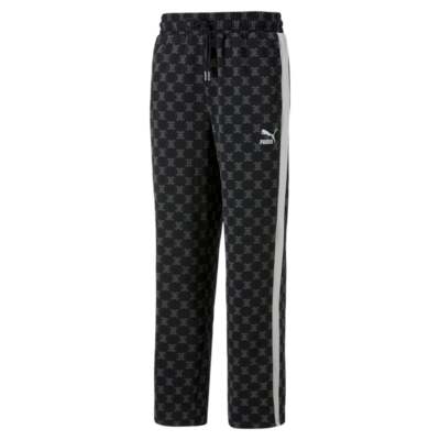 Puma T7 Drawstring Track Pants Мужские черные повседневные спортивные штаны 53704501