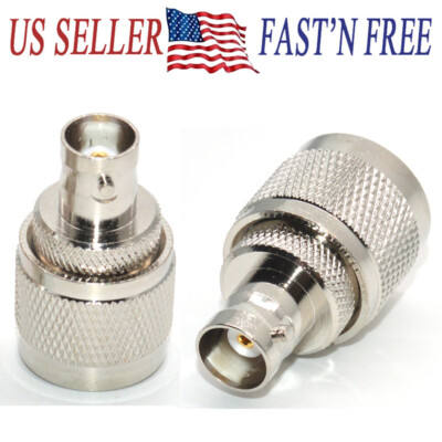 2PCS BNC Female to UHF Male Coax Cable Connector RF Adapter For PL-259