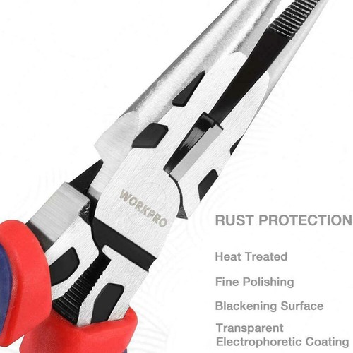 WORKPRO 5Pcs Plier Set Diagonal Groove Joint Linesman Long Nose Slip Joint Plier