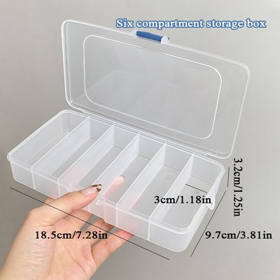5/9 Cells Plastic Storage Box Jewelry Box Sturdy Makeup Tools Rectangle Case 1PC