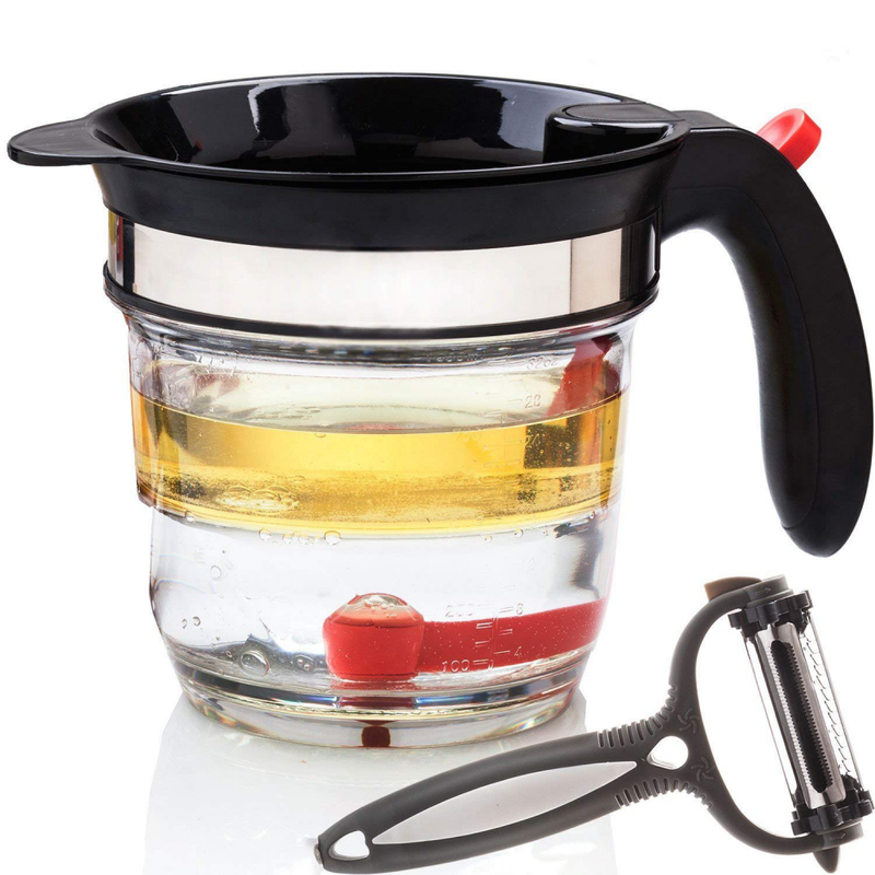 Gravy Separator and Fat Separator 4 Cups 32 Ounce Heat Resis
