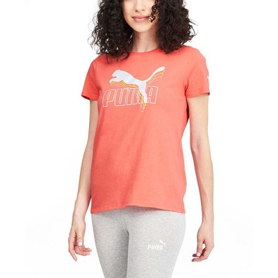 

Футболка Puma Rebel Crew Neck с коротким рукавом женская оранжевая повседневная 588563-24, Оранжевый