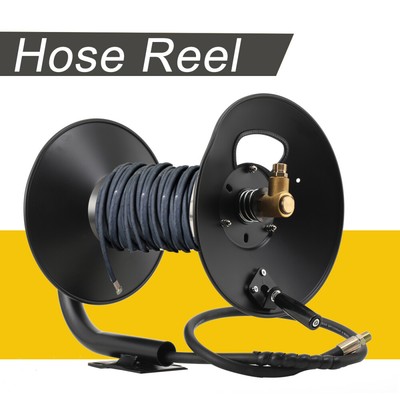 Pressure Washer Hose Reel W/ Jumper Hose 3/8''X100' 4000PSI Manual Retractable