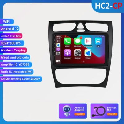 For Mercedes Benz C/CLK/G Class W209 W203 Vito 9''Android12 Car GPS Radio CarPlay