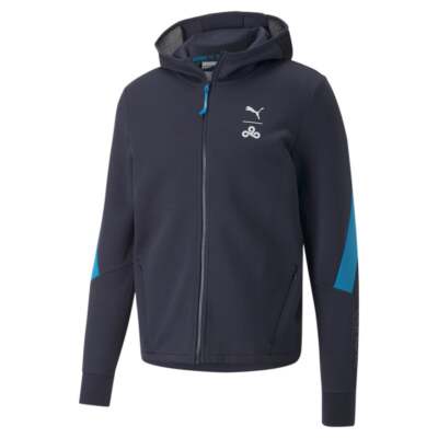 

Мужская синяя повседневная спортивная верхняя одежда Puma C9 X E7 с капюшоном FullZip 53667201, Синий, Puma C9 X E7 Hooded FullZip Jacket