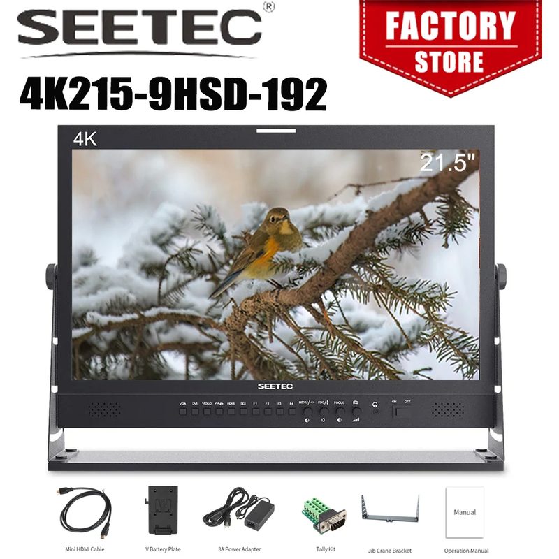 Seetec 4K215-9HSD-192 21.5 Inch Pro Broadcast Monitor IPS 1920x1080 3G-SDI 4K HD