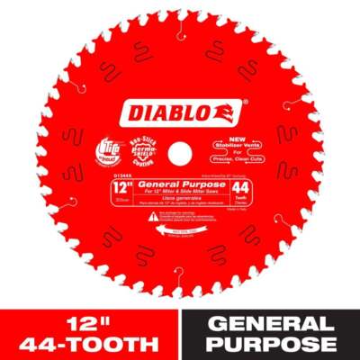 Diablo D1244X 12'' x 44 Tooth General Purpose Wood Saw Blade