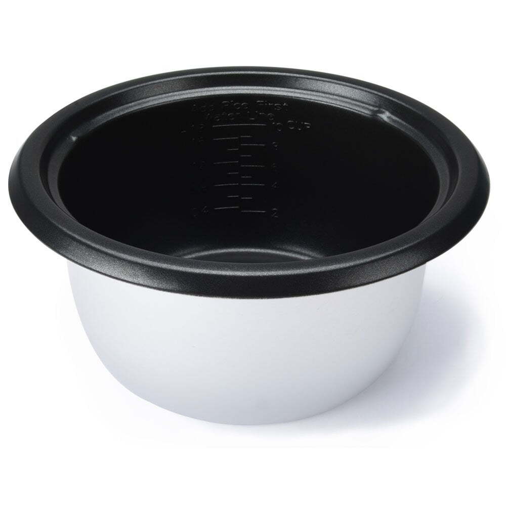 Aroma 6 Cup Non-Stick Pot Style White Rice Cooker, 3 Piece