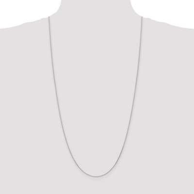 Pre-owned Superdealsforeverything Real 14kt White Gold 1.0mm Round D/c Wheat Chain; 30 Inch