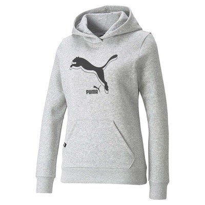 

Пуловер с капюшоном Puma Power Logo Женская серая повседневная спортивная верхняя одежда 589541-04, Grey, Puma Power Logo Pullover Hoodie