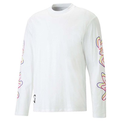 

Рубашка Puma Nmj X Graphic Creativity с круглым вырезом и длинным рукавом, мужская, размер , повседневная, Белый, Puma Nmj X Graphic Creativity Crew Neck Long Sleeve Shirt