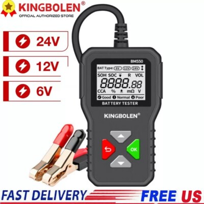 Car Battery Tester BM550 6V 12V 24V 100-2000 CCA 2Ah-220Ah Detect Analyzer Tool