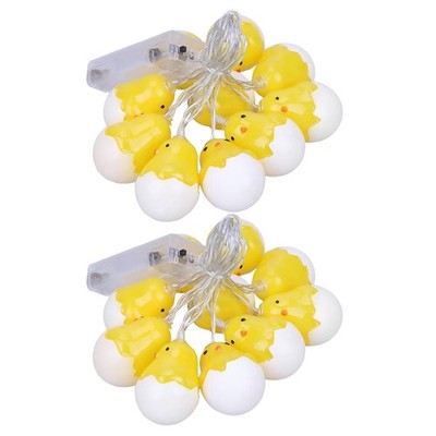 2pcs Easter String Lights Themed Party String Lights No Battery