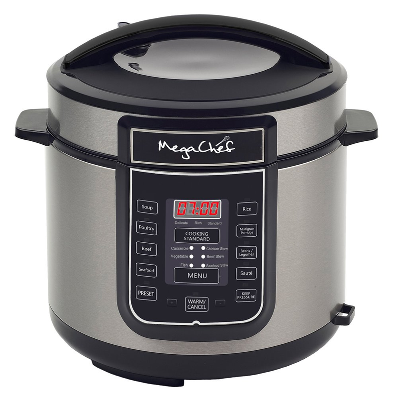 6 Quart Electric Pressure Cooker With 14 Pre Set Multi Function Features