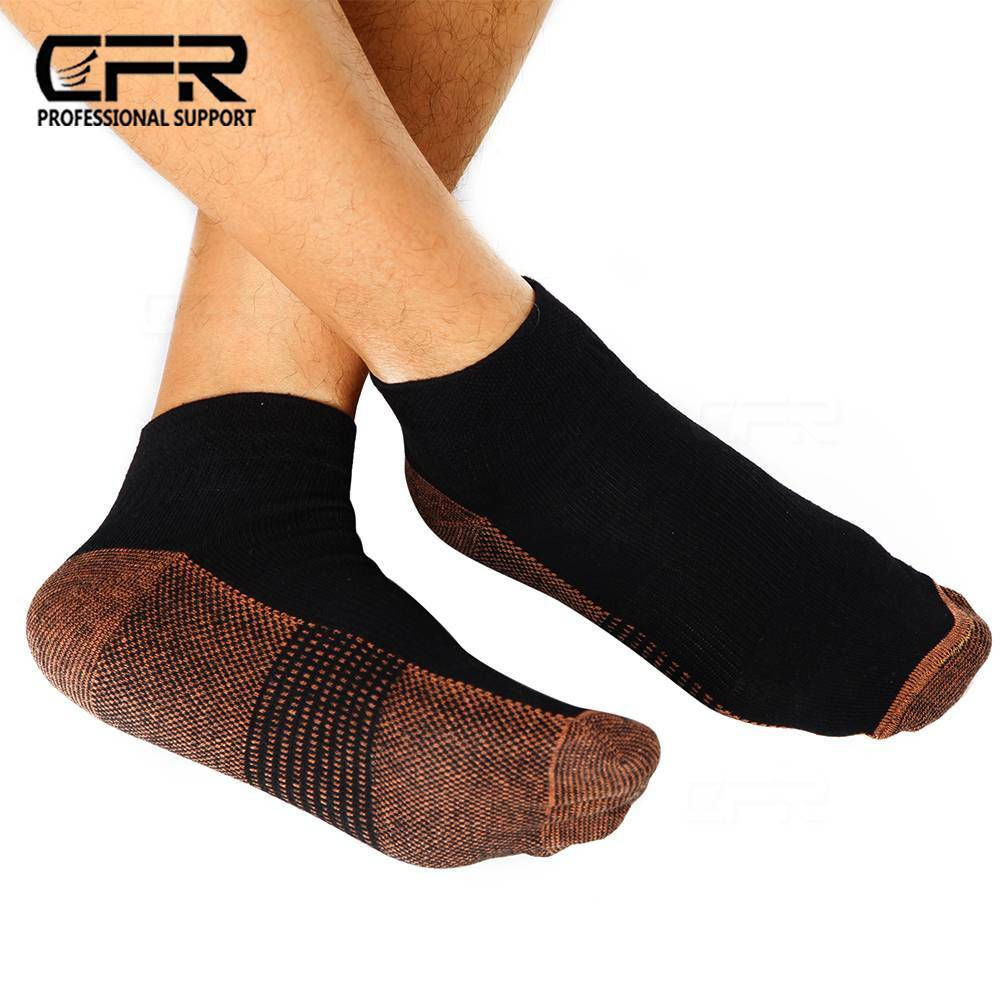 1-3 Pairs Copper Compression Socks Plantar Fasciitis Arch Ankle Running Support