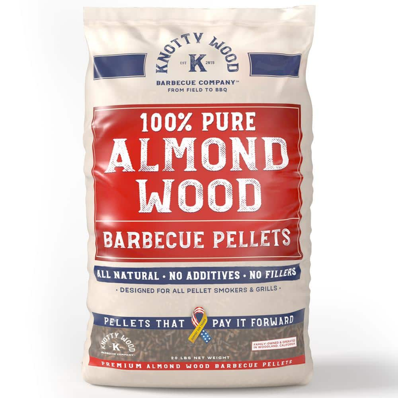 Knotty Wood Barbecue Company 100% Pure Almond Wood BBQ Pelle